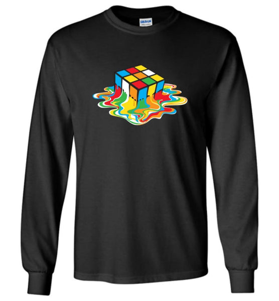 Melting Cube Shirt Rubiks Cube Shirt Rubiks Cube Melting Long