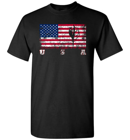 American Flag Rhythmic Gymnastics - Short Sleeve T-Shirt - Black / S