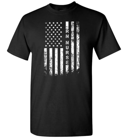 American Flag Rn Nurse - Short Sleeve T-Shirt - Black / S